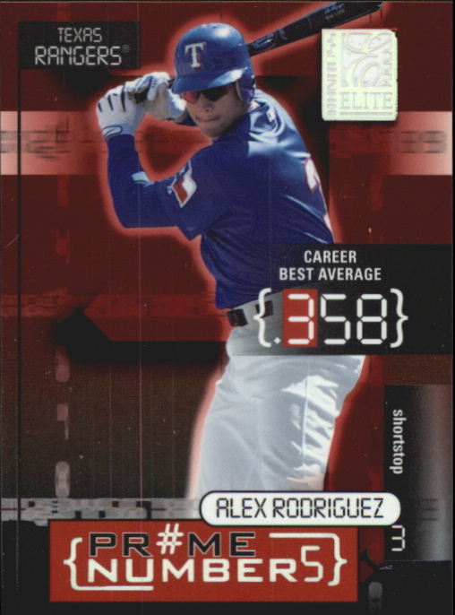 2001 Donruss Elite Prime Numbers #PN-1A Alex Rodriguez/300