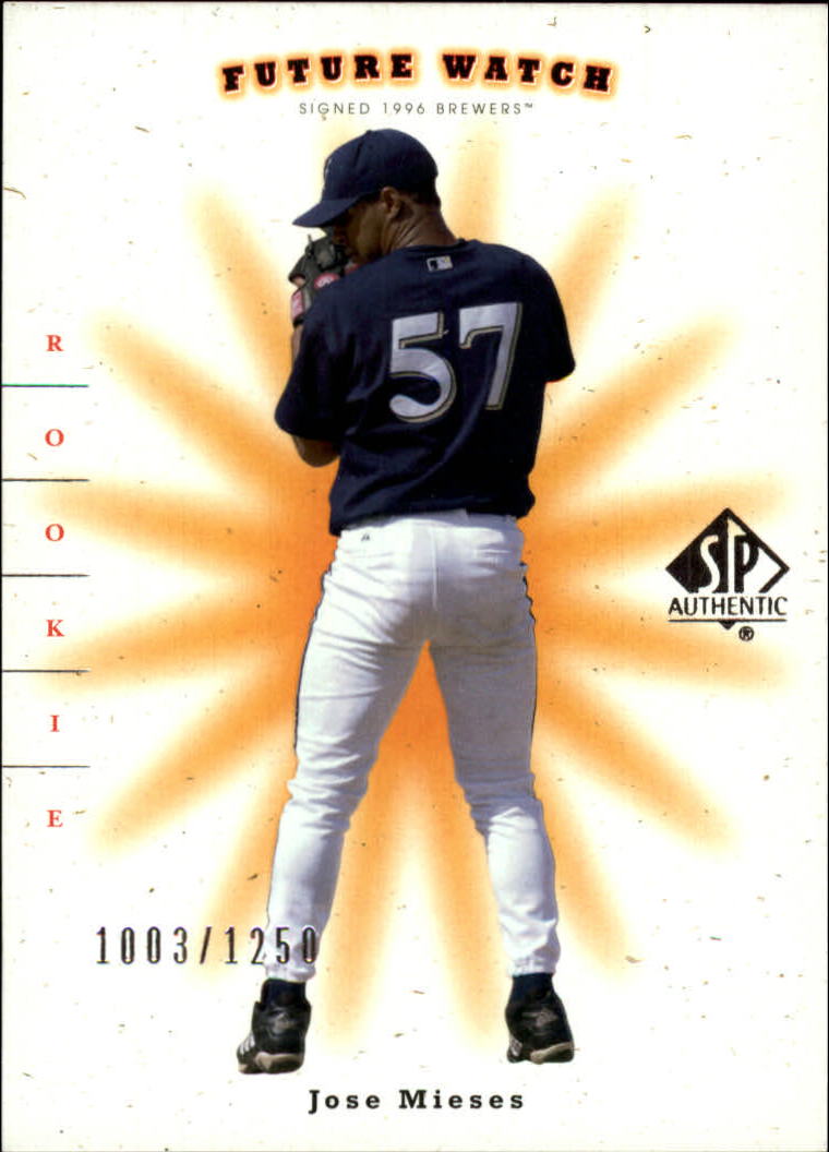 2001 SP Authentic #108 Jose Mieses FW RC
