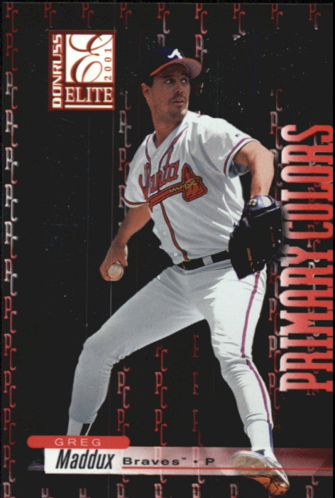 2001 Donruss Elite Primary Colors Red #PC8 Greg Maddux