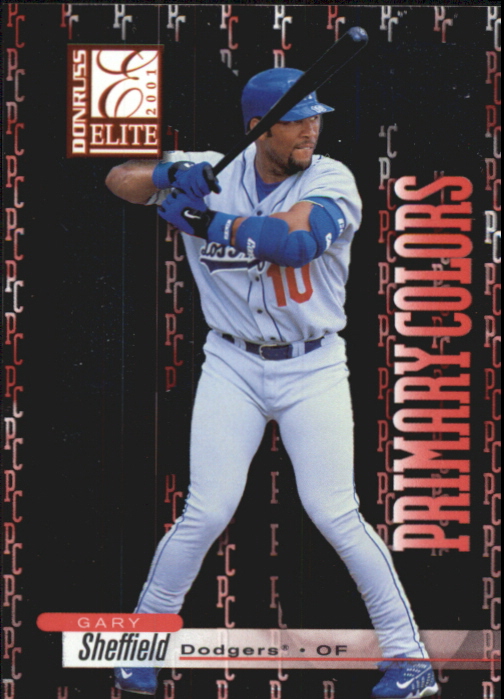 2001 Donruss Elite Primary Colors Red #PC32 Gary Sheffield