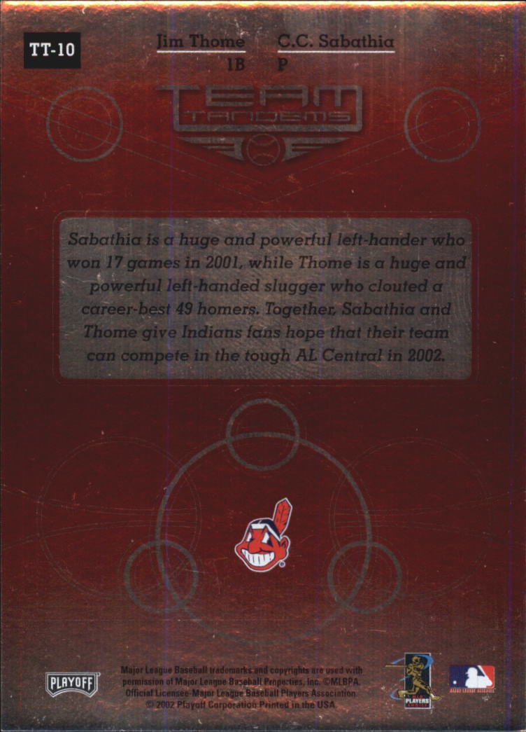 2002 Absolute Memorabilia Team Tandems BASEBALL You Pick - Picture 7 of 25