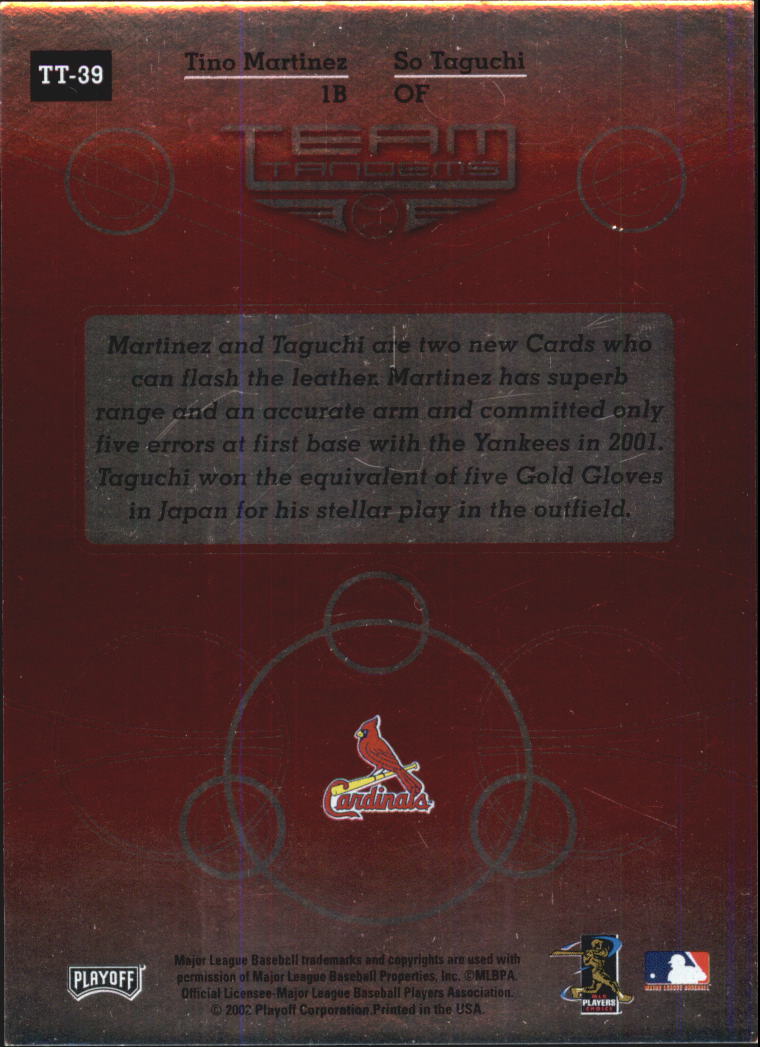 2002 Absolute Memorabilia Team Tandems BASEBALL You Pick - Picture 25 of 25