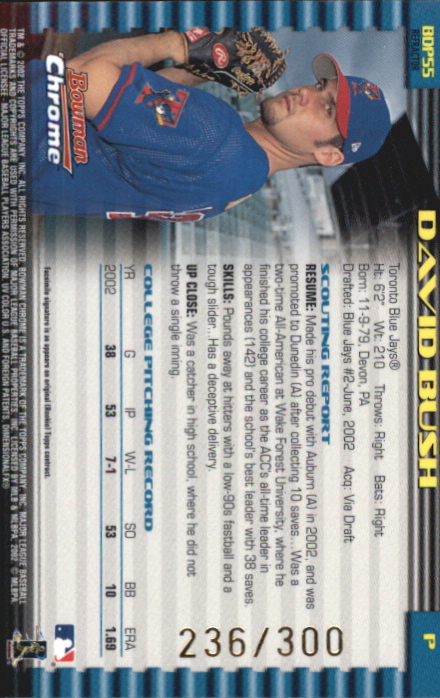 2002 Bowman Chrome Draft Refractors #52 Chris Snyder back image