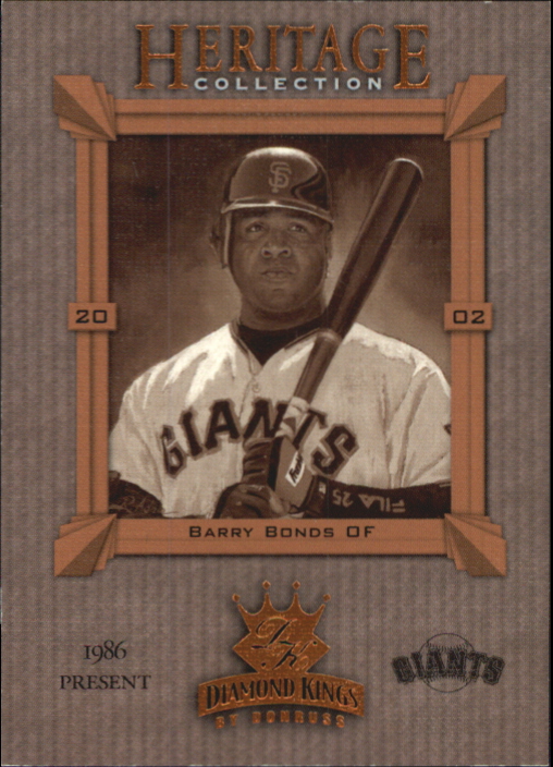 2002 Diamond Kings Heritage Collection #HC20 Barry Bonds