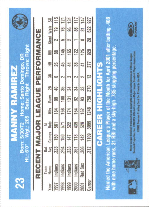 B3032- 2002 Donruss Originals Baseball Cards 1-250 -You Pick- 15+ FREE US SHIP - Picture 47 of 491