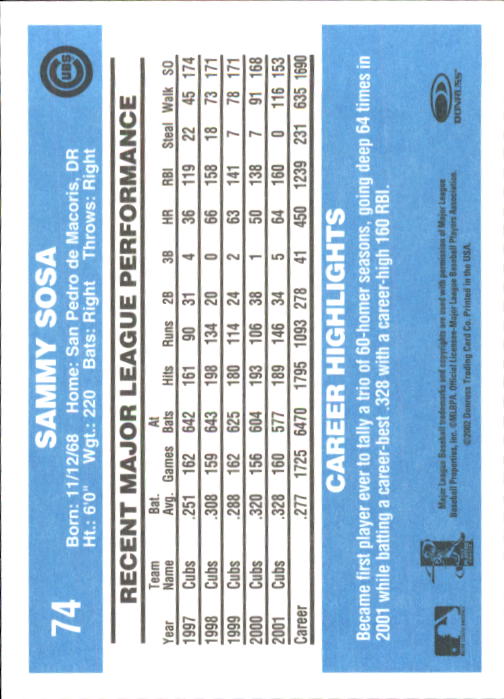 B3032- 2002 Donruss Originals Baseball Cards 1-250 -You Pick- 15+ FREE US SHIP - Picture 145 of 491