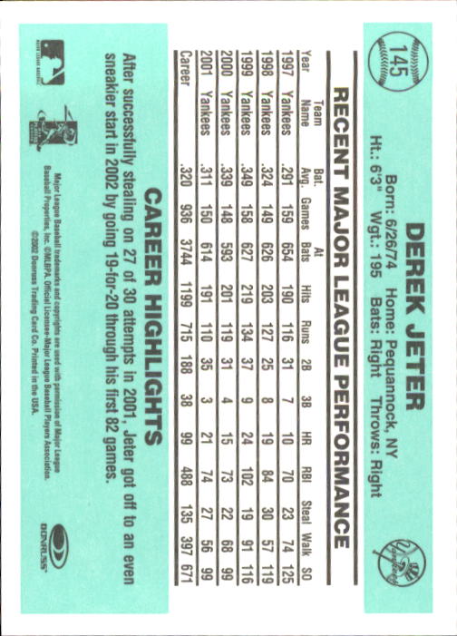 B3032- 2002 Donruss Originals Baseball Cards 1-250 -You Pick- 15+ FREE US SHIP - Picture 285 of 491