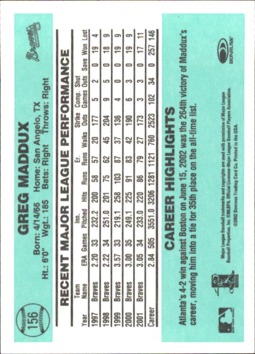 B3032- 2002 Donruss Originals Baseball Cards 1-250 -You Pick- 15+ FREE US SHIP - Picture 307 of 491
