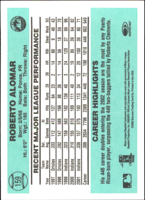 B3032- 2002 Donruss Originals Baseball Cards 1-250 -You Pick- 15+ FREE US SHIP - Picture 313 of 491
