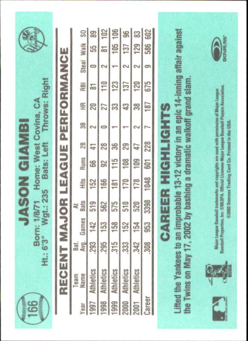 B3032- 2002 Donruss Originals Baseball Cards 1-250 -You Pick- 15+ FREE US SHIP - Picture 325 of 491