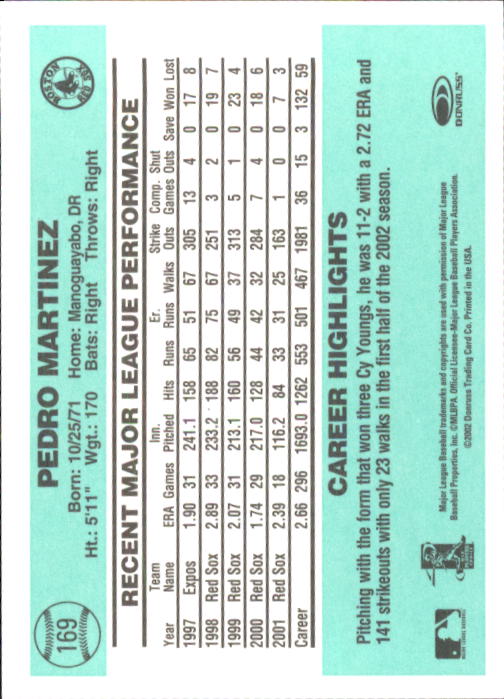 B3032- 2002 Donruss Originals Baseball Cards 1-250 -You Pick- 15+ FREE US SHIP - Picture 331 of 491
