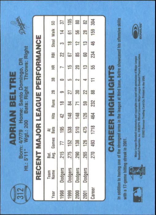 B3032- 2002 Donruss Original Baseball #S 251-417 -du Pick- 15 + Gratis US Schiff - Bild 119 von 299