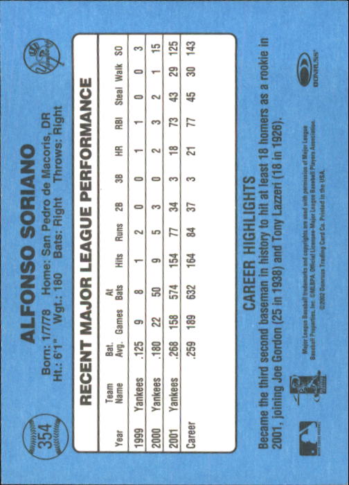 B3032- 2002 Donruss Original Baseball #S 251-417 -du Pick- 15 + Gratis US Schiff - Bild 201 von 299