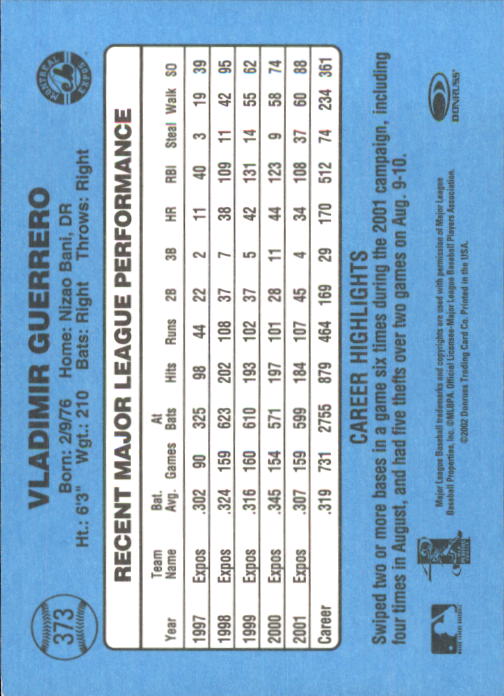 B3032- 2002 Donruss Original Baseball #S 251-417 -du Pick- 15 + Gratis US Schiff - Bild 237 von 299