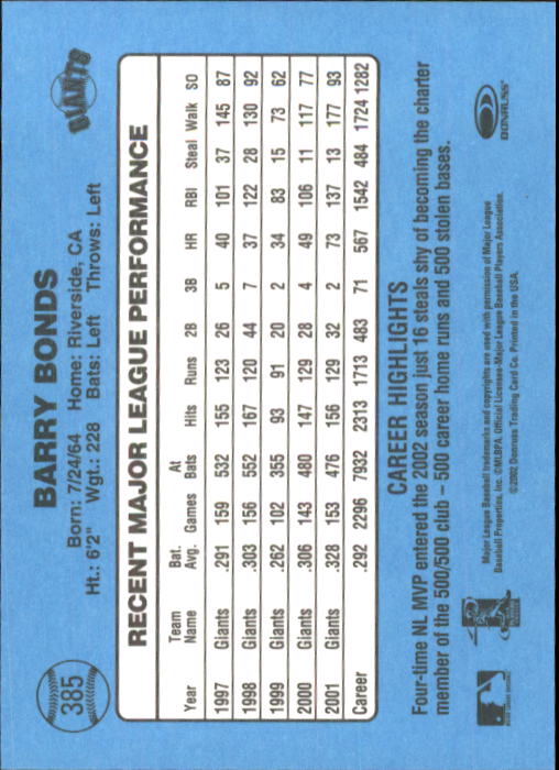 B3032- 2002 Donruss Original Baseball #S 251-417 -du Pick- 15 + Gratis US Schiff - Bild 259 von 299