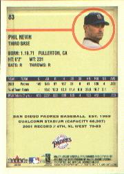 2002 Fleer Authentix #83 Phil Nevin back image