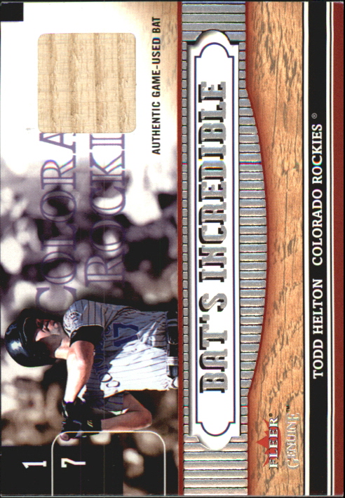 Todd Helton 2002 Fleer Game-Used Bat Card