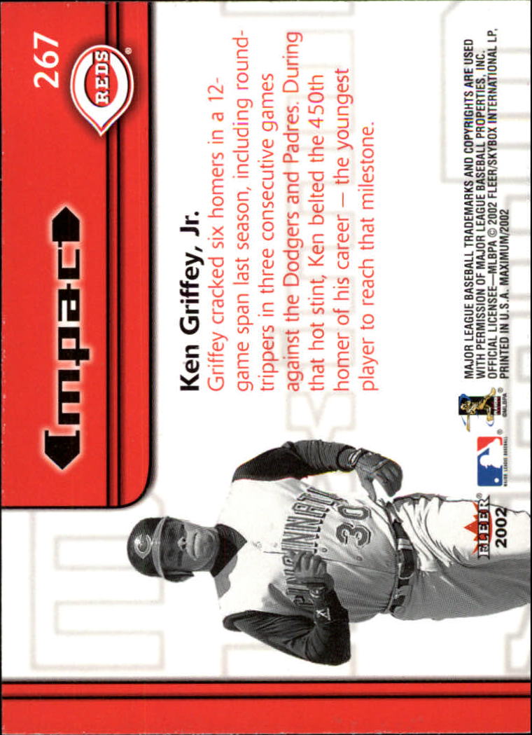 2002 Fleer Maximum #267 Ken Griffey Jr. MI back image