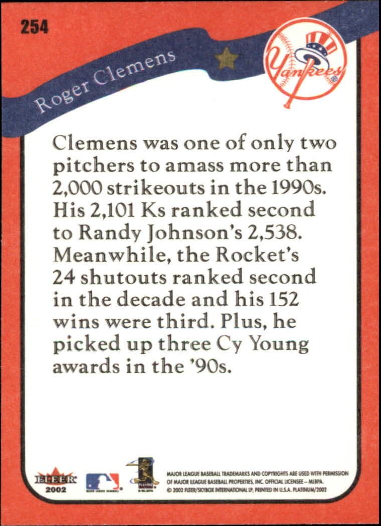 Roger Clemens cards (1987-2022) Red Sox Yankees Blue Jays Astros - You Choose - Picture 245 of 356