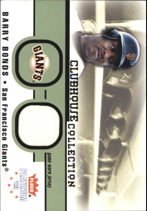 2002 Fleer Platinum Clubhouse Memorabilia #5 Barry Bonds Jsy/1000