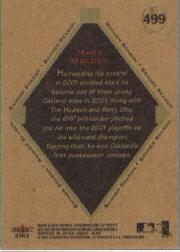 2002 Fleer Tradition Baseball "Main Set" Base Cards #251 to #500 - Picture 487 of 489