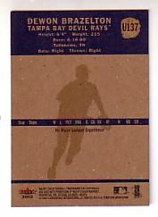 2002 Fleer Tradition Update #U137 Dewon Brazelton back image