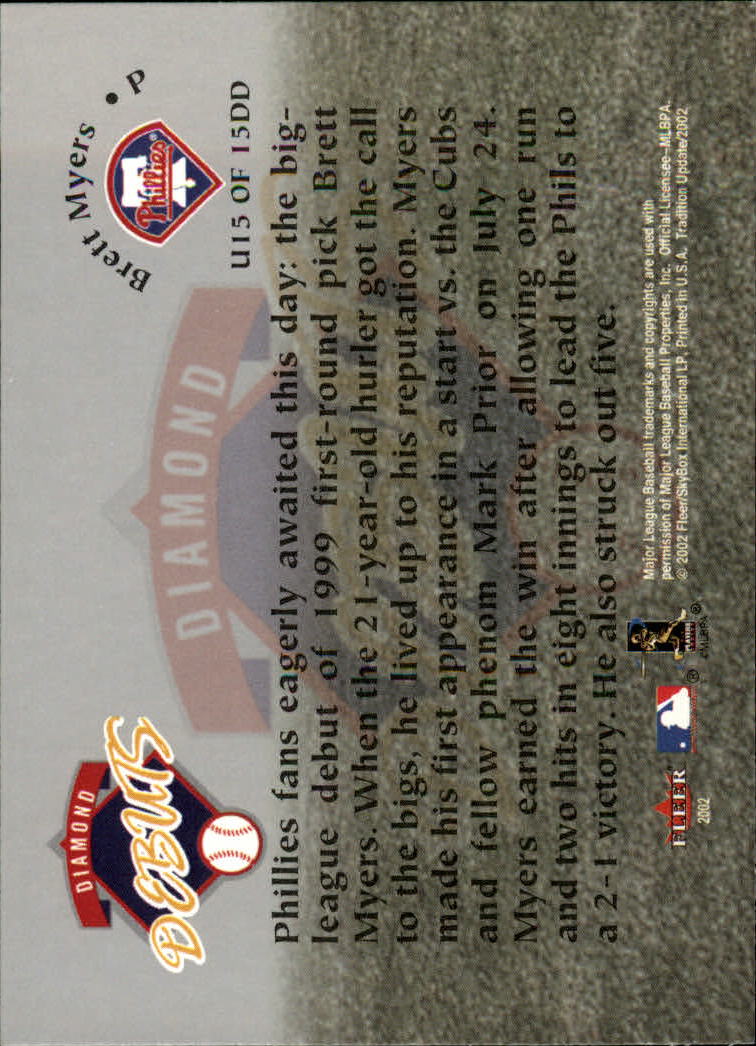 2002 Fleer Tradition Update Baseball "Insert" Cards - Picture 23 of 33