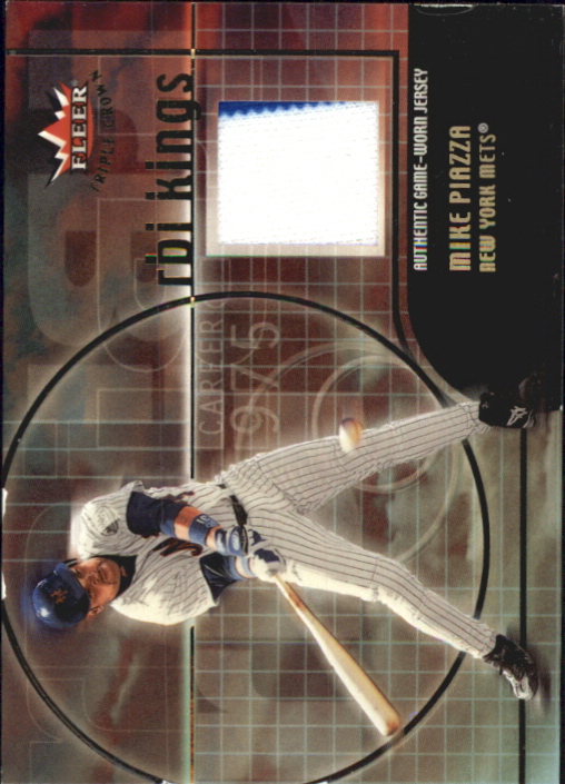 2002 Fleer Triple Crown RBI Kings Game Used #8 Mike Piazza Jsy