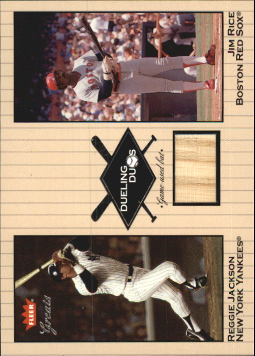 2002 Greats of the Game Dueling Duos Game Used Single #JR1 Reggie Jackson/Jim Rice Bat