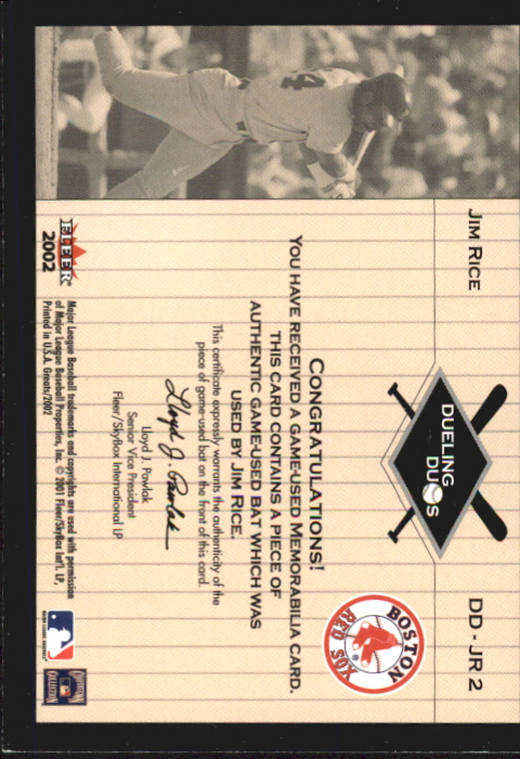 2002 GREATS DUELING DUOS GAME USED SINGLE BAT ASSORTED SINGLES U-PICK! - Bild 9 von 11