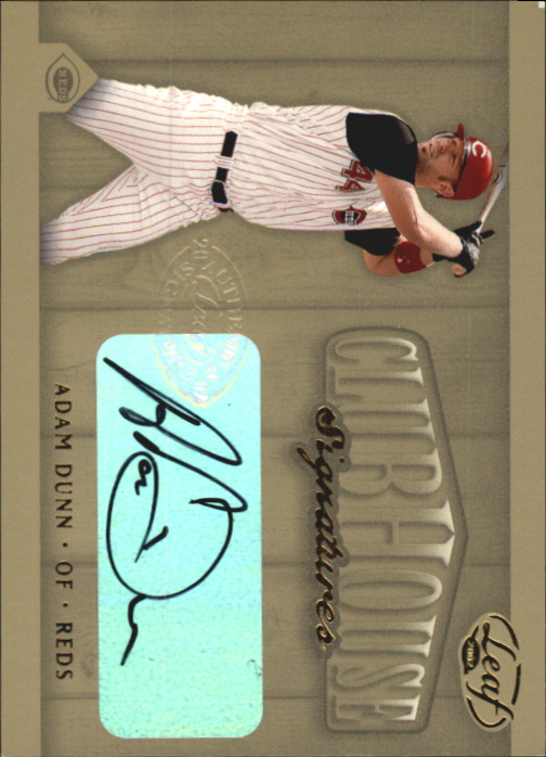 2002 Leaf Clubhouse Signatures Gold #1 Adam Dunn
