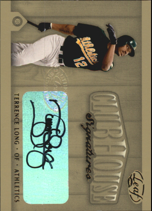 2002 Leaf Clubhouse Signatures Gold #43 Terrence Long