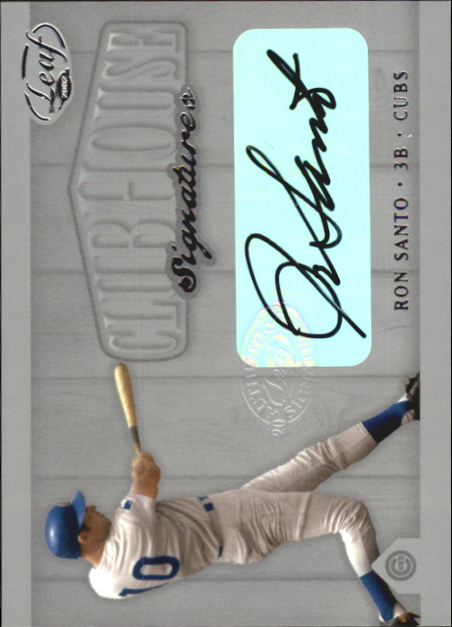 2002 Leaf Clubhouse Signatures Silver #28 Ron Santo/100