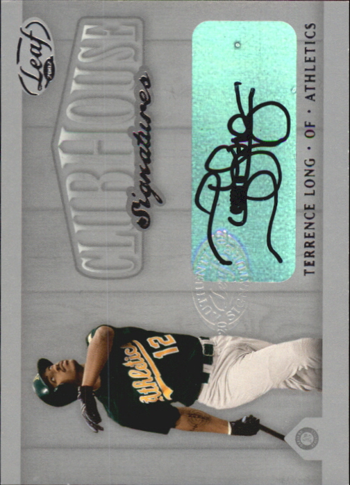2002 Leaf Clubhouse Signatures Silver #32 Terrence Long/100