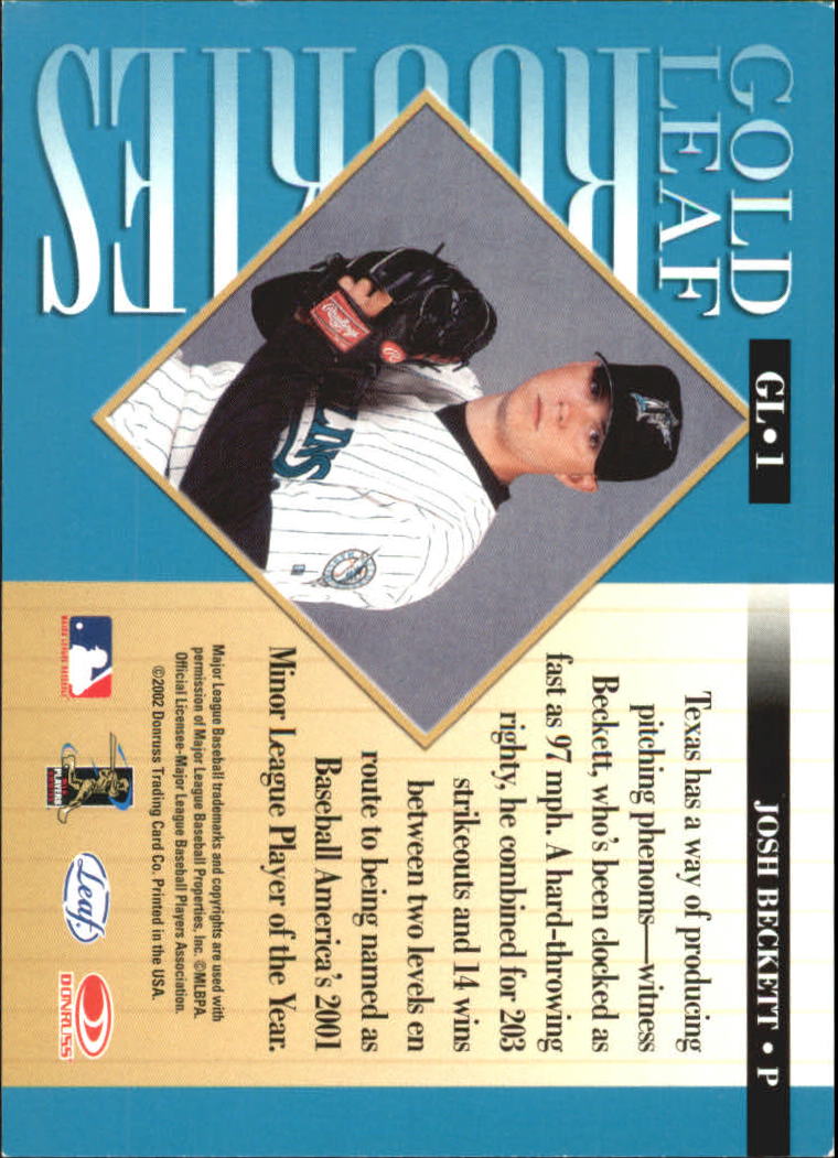 Foglia Baseball 2002 "Gold Rookies" Inserto Carte - Foto 3 di 13