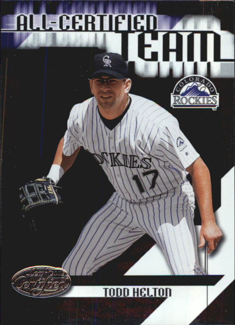2002 Leaf Certified All-Certified Team #6 Todd Helton