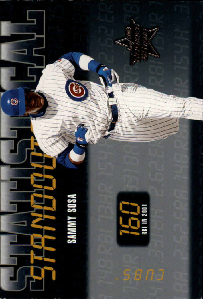 2002 Leaf Rookies and Stars Statistical Standouts #19 Sammy Sosa