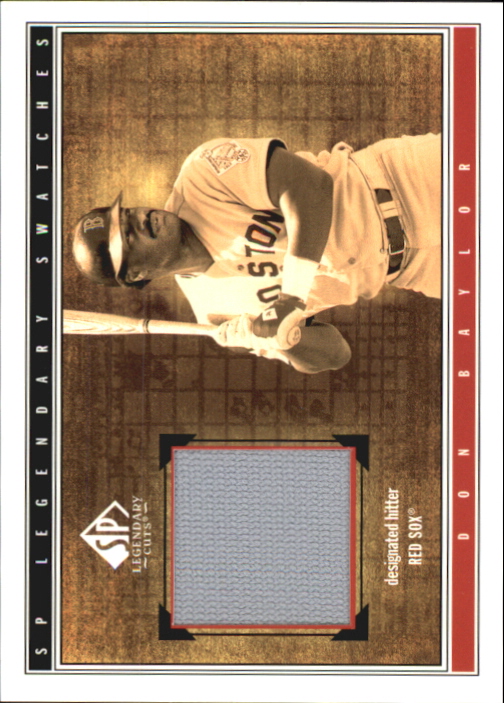 2002 SP Legendary Cuts Game Swatches #SDBA Don Baylor