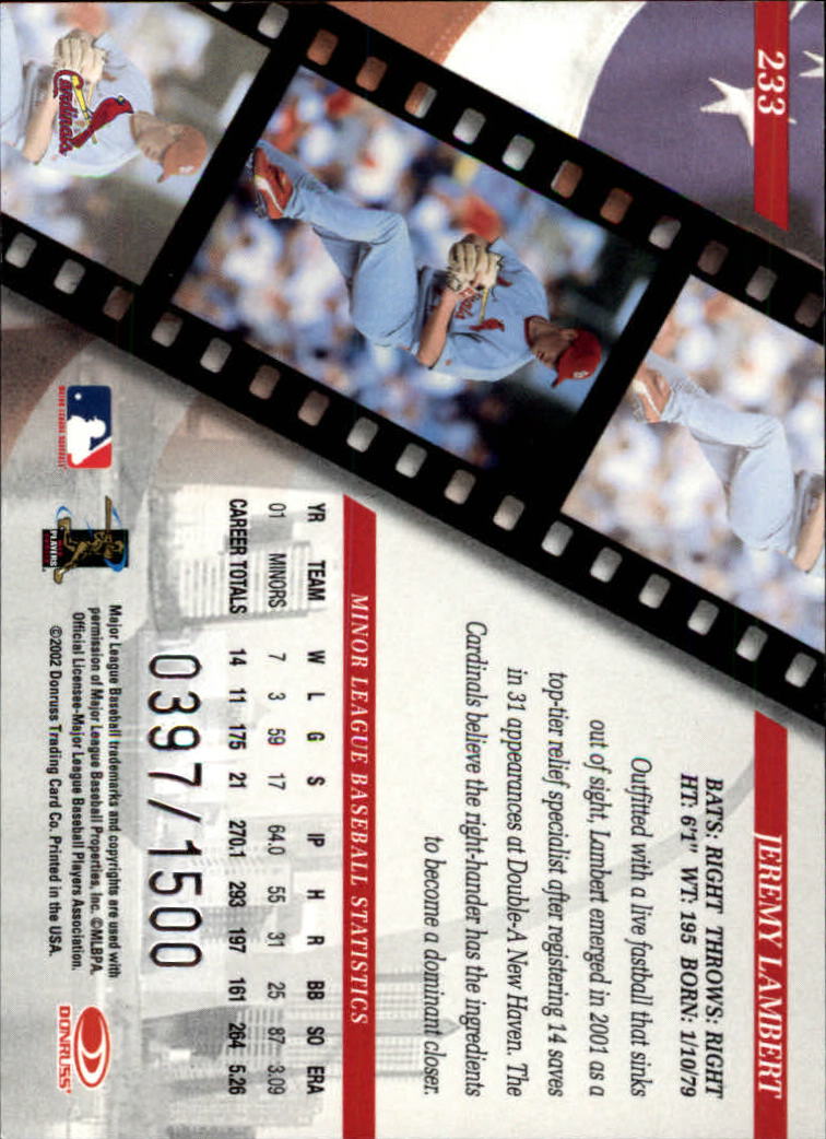 B3011- 2002 Studio Baseball Card #s 1-250 +Rookies -You Pick- 15+ FREE US SHIP - Picture 460 of 492