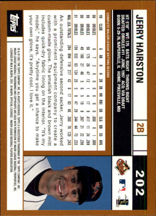 2002 Topps Limited #202 Jerry Hairston back image