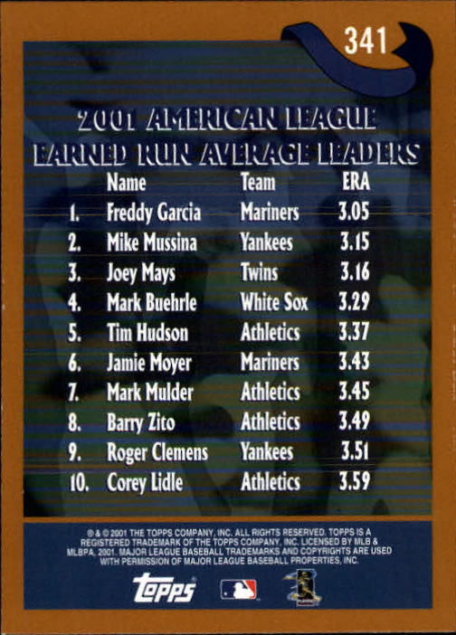 2002 Topps Limited #341 Garcia/Mussina/Mays LL back image