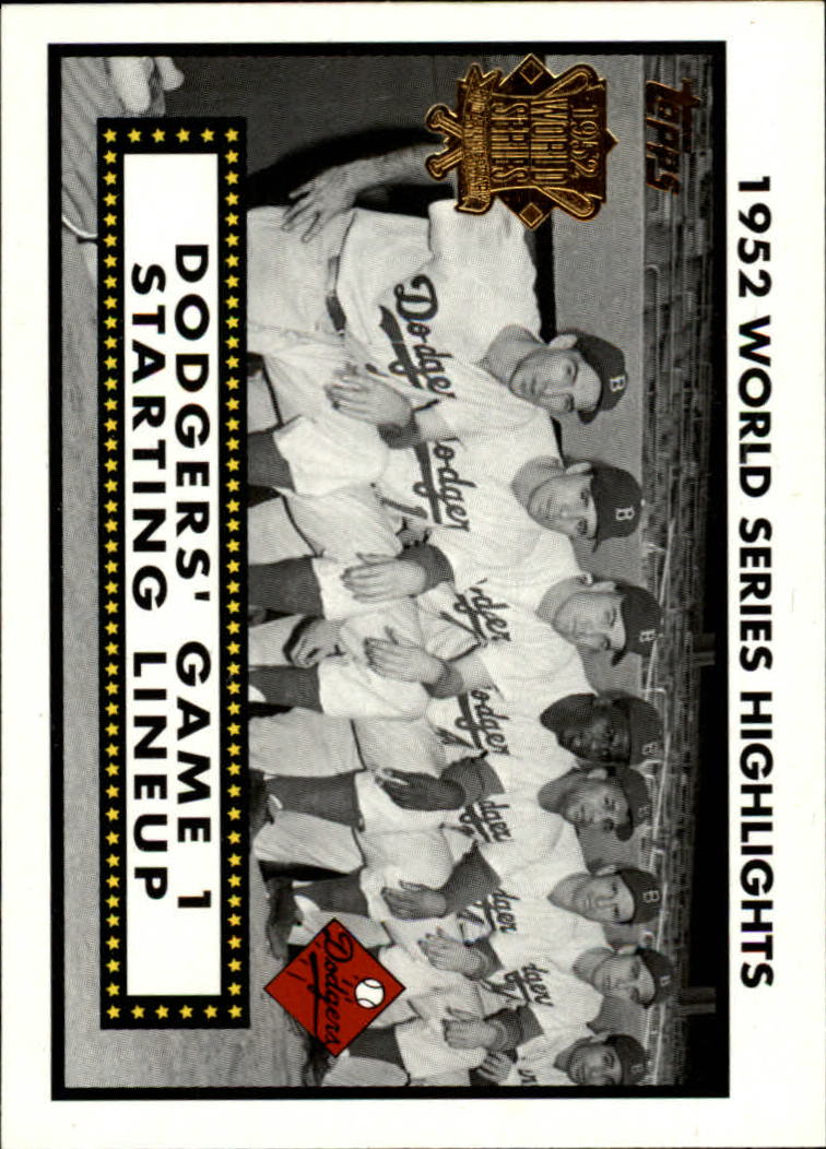 2002 Topps '52 World Series Highlights #52WS1 Dodgers Line Up 1