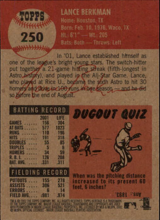 B1593- 2002 Topps Heritage BB #s 245-446 +Inserts -You Pick- 15+ FREE US SHIP - Picture 10 of 282