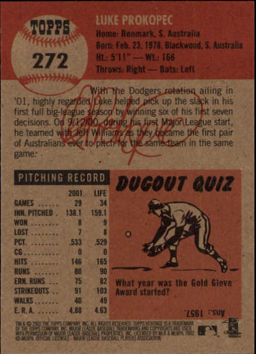 B1593- 2002 Topps Heritage BB #s 245-446 +Inserts -You Pick- 15+ FREE US SHIP - Picture 40 of 282