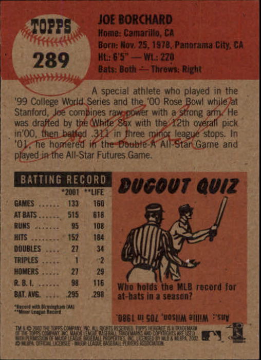 B1593- 2002 Topps Heritage BB #s 245-446 +Inserts -You Pick- 15+ FREE US SHIP - Picture 60 of 282