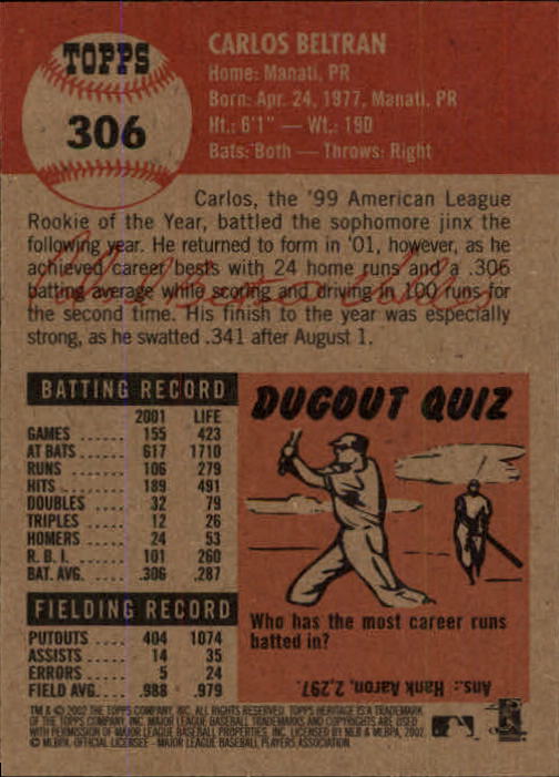 B1593- 2002 Topps Heritage BB #s 245-446 +Inserts -You Pick- 15+ FREE US SHIP - Picture 86 of 282