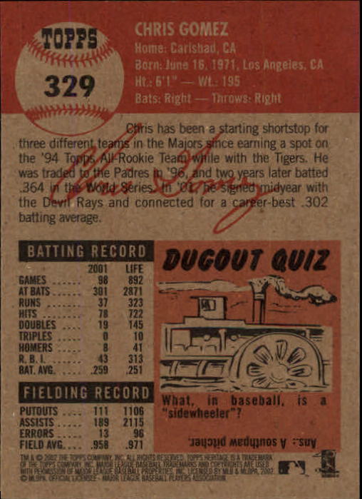 B1593- 2002 Topps Heritage BB #s 245-446 +Inserts -You Pick- 15+ FREE US SHIP - Picture 126 of 282