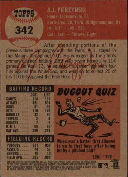 B1593- 2002 Topps Heritage BB #s 245-446 +Inserts -You Pick- 15+ FREE US SHIP - Picture 144 of 282