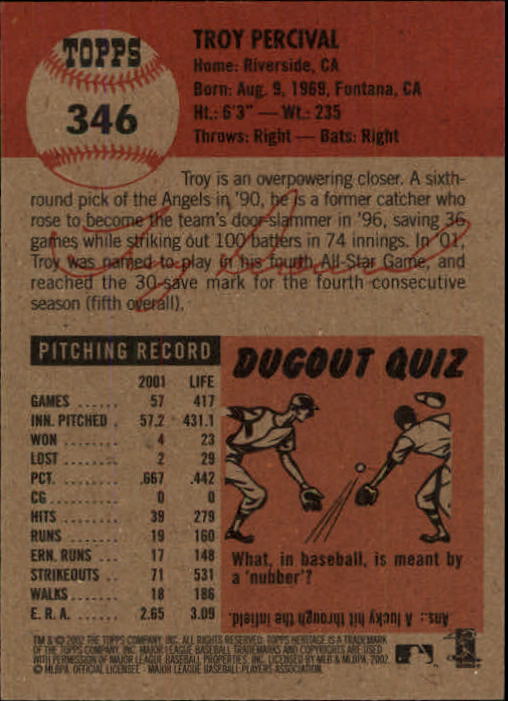 B1593- 2002 Topps Heritage BB #s 245-446 +Inserts -You Pick- 15+ FREE US SHIP - Picture 152 of 282