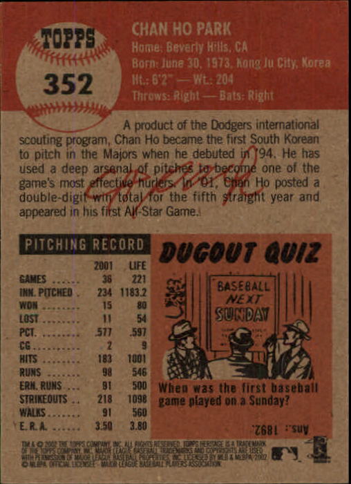B1593- 2002 Topps Heritage BB #s 245-446 +Inserts -You Pick- 15+ FREE US SHIP - Picture 164 of 282